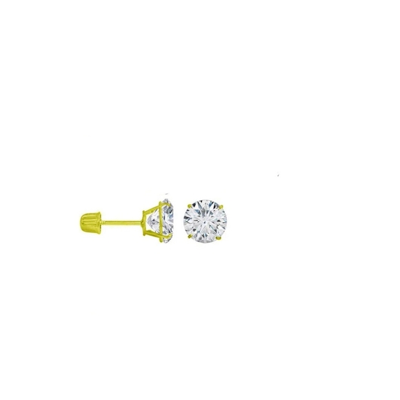 STUNNING SPARKLE 14K YELLOW GOLD STUDS - Picture 1 of 1